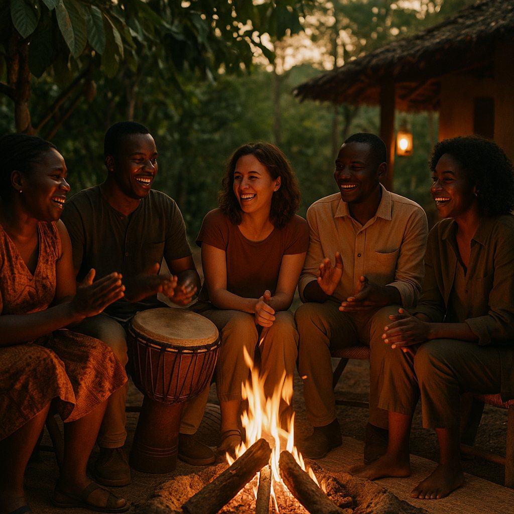 Dîner au feu de bois et danses traditionnelles à Abengourou